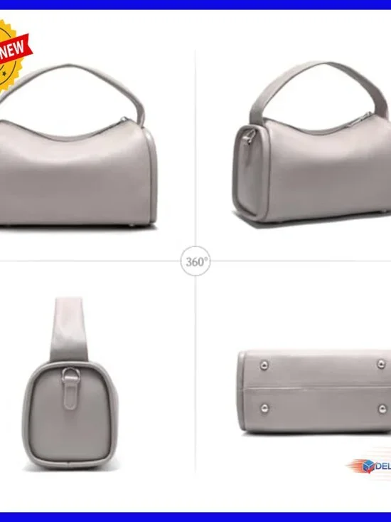 Genuine Leather Hobo Crossbody Bag with Adjustable Strap - Picture 6 of 6